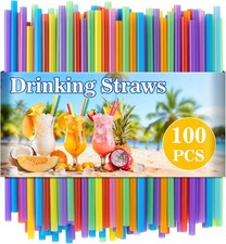 100pcs Colorful Drinking Straws - Cocktail Drinking Straws disposable Stirrer