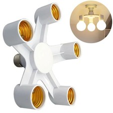 E27 Base Socket Splitter E27 to E27 EU LED Bulb Lamp Holder 2in1/3in1/4in1/5in1/