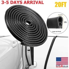 20ft Black Rubber Seal Car Door Edge Guard Trim Molding Protector Auto Strip 20ft Black Rubber Seal Car Door Edge Guard Trim Molding Protector Auto Strip