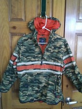 GAP Kids youth boys mesh lined pullover hooded camouflage jacket size L 10