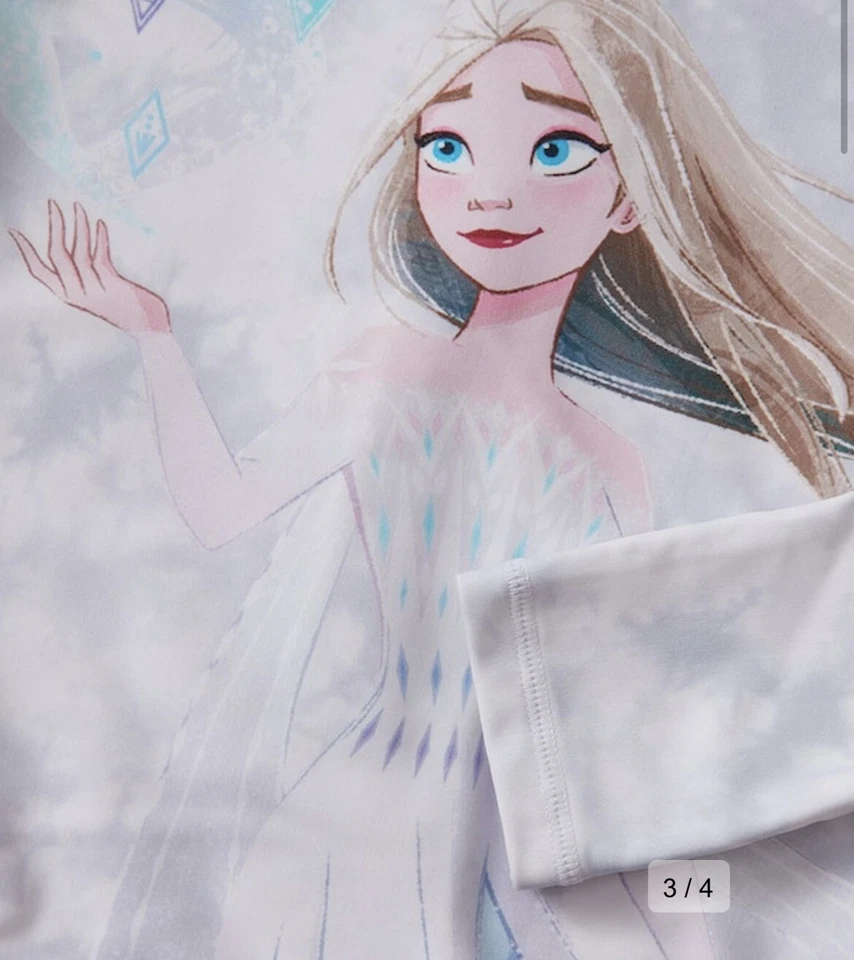 Niñas Talla 3 DISNEY FROZEN 2 Manga Larga Traje de Baño Bañador UPF50+ NUEVO 7526 Foto 3 de 3