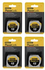Stanley 33-212 1/2" x 12' foot Powerlock Tape Rule Measure - Pack of 4