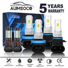 For 2009 2010 2011 2012 Dodge Ram & RAM 1500 2500 3500 LED Headlight & Fog Bulbs