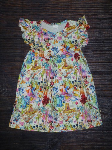 NEW Boutique Disneyland Girls Sleeveless Pearl Dress 18M 2T 3T 4T 5-6 6-7 7-8 - Picture 8 of 16