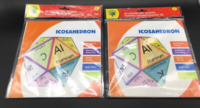 Teaching Tree Icosahedron 3D Geometric Shapes NEW sealed lot of 2