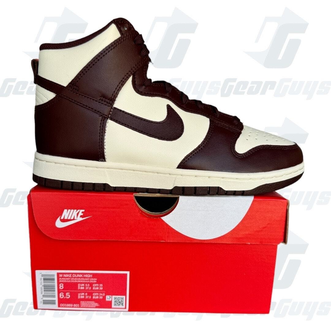 Nike Dunk High Bordeaux Burgundy Crush Red Women Size 8 Shoes