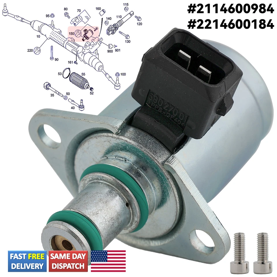 Electroválvula de dirección asistida para Mercedes-Benz W211 W164 R171 W219 C230 CLK550 Foto 2 de 4