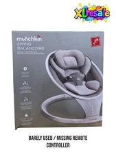 Munchkin® Bluetooth Enabled Infant Baby Swing,5 Ranges of Motion, White, Unisex