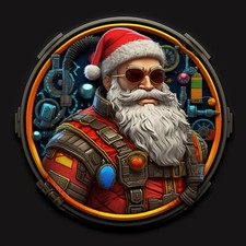 Santa Christmas Patch Iron-on Applique Tactical Morale Badge