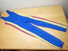 Rainbeau Bodywear Vintage Retro Workout Full Bodysuit Size Medium Made in USA