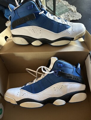 New in box* Jordan 6 rings men’s royal blue/blk/white size 10 Nike Men main image 4