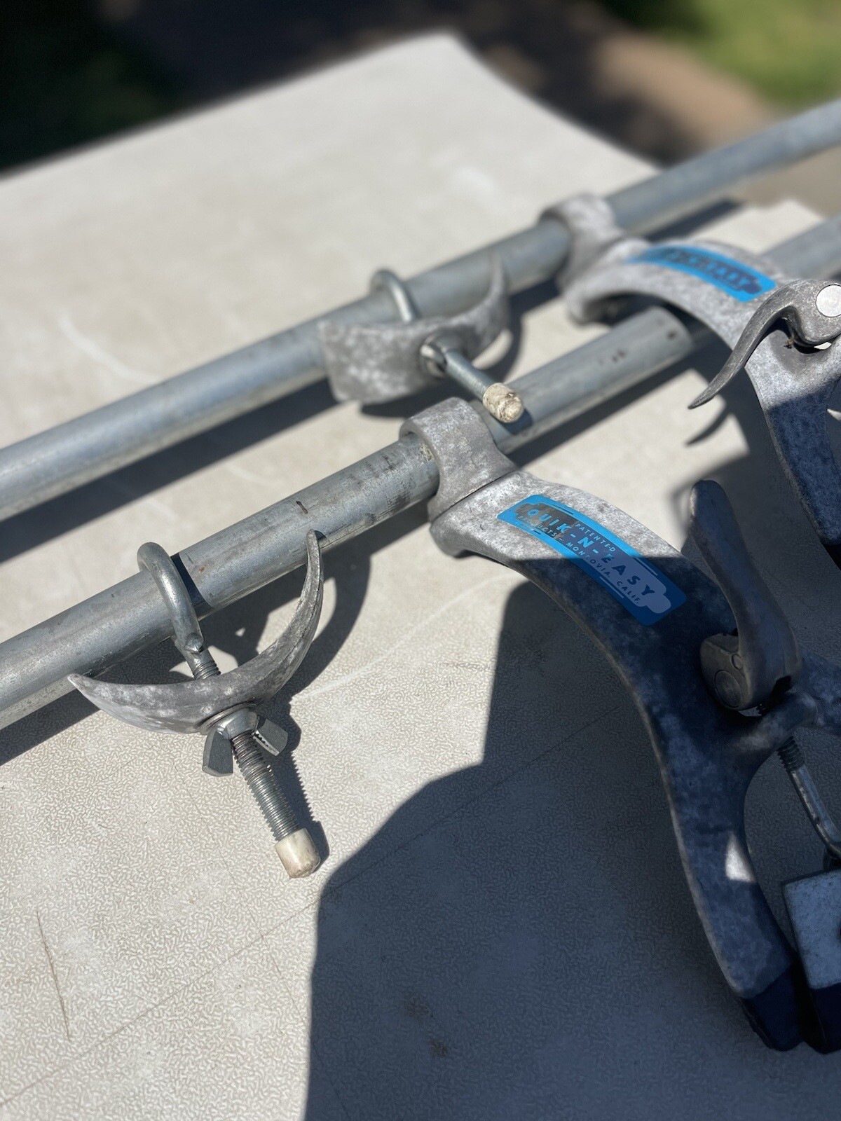 Vintage QuickNEasy Roof Rack / Gutter Rack w 74”Load Bars Original