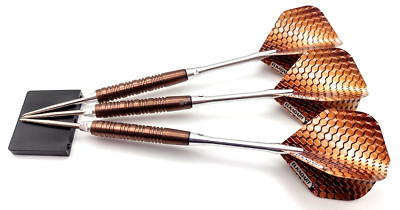 14g SUPER-LITE Tungsten Darts Set Bronze Coated Barrels, Shafts + Strong Flights