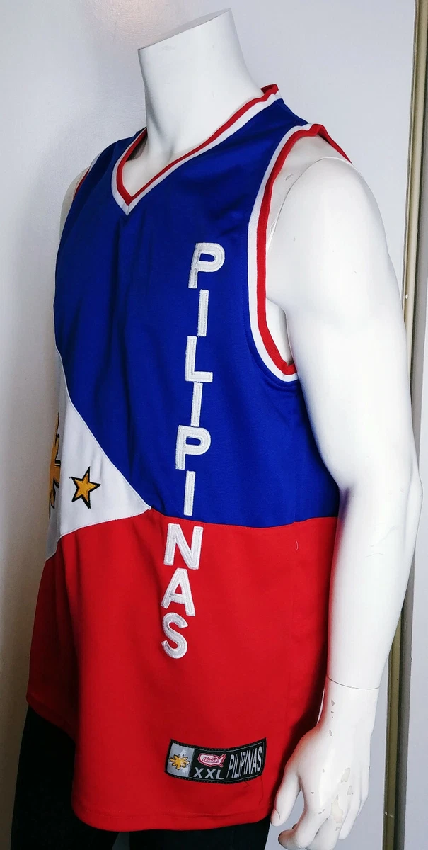 Hoops Philippines Pilipinas Basketball Team Flag Jersey Mens Sz