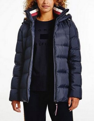 Tommy Hilfiger Damen GLOBAL STRIPE DOWN JKT Steppjacke Blau Jacket