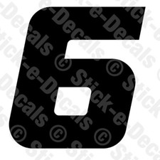 Number Six 6 Vinyl Die Cut Decal Sticker - RACING NUMBER - RSF