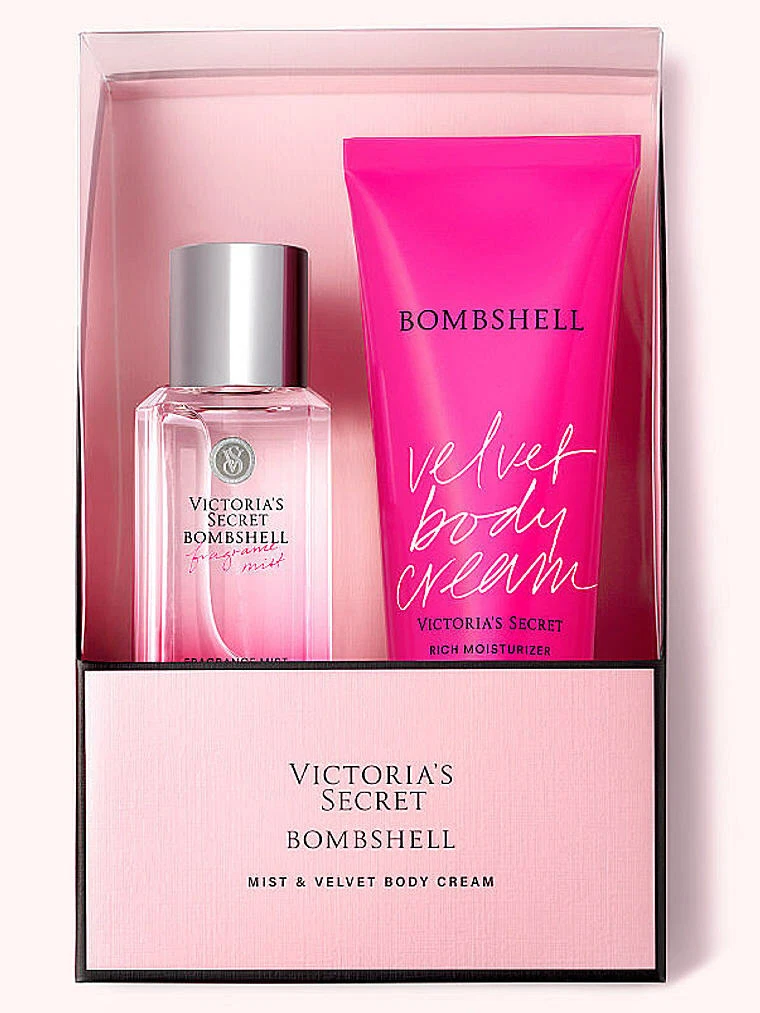 VICTORIA'S SECRET BOMBSHELL TRAVEL MIST & VELVET BODY CREAM GIFT SET