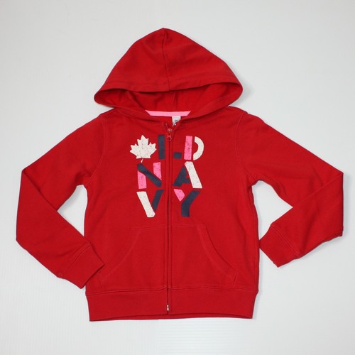 old-navy-girl-s-canada-maple-leaf-hoodie-top-in-red-color-size-s-6-7-ebay