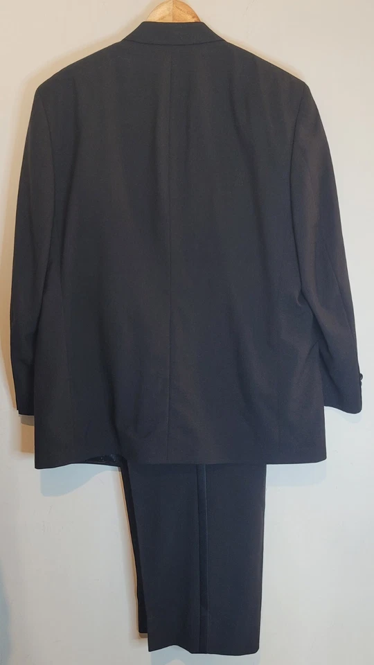 Vtg Bill Blass Black Tuxedo Mens 44S Single Button Wool 2 PC Formal Suit 42 Wais - Image 2 of 4
