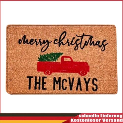 Floor mat with inscription "Merry Christmas", decorative Christmas floor mat, Holy - Picture 1 of 9