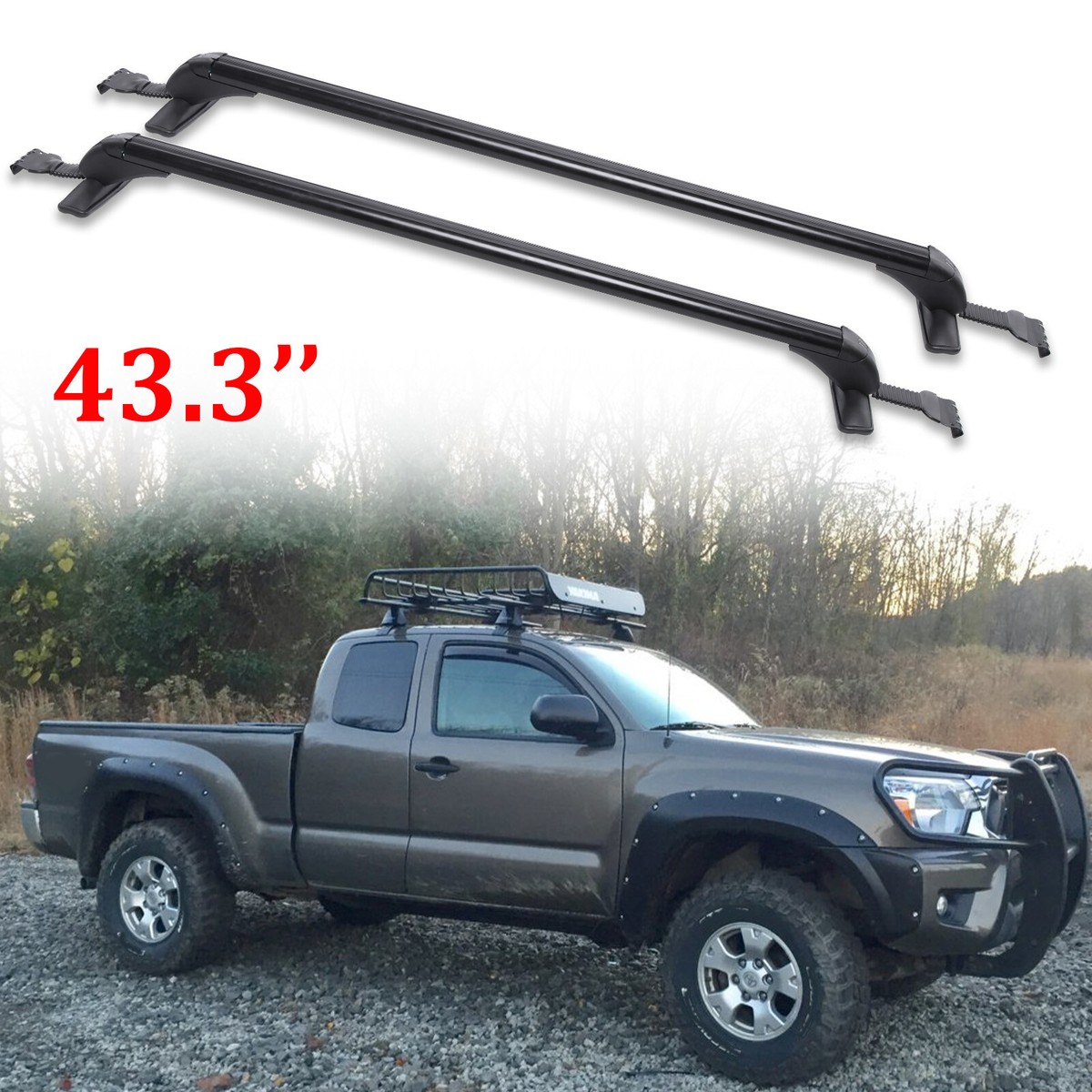 Tacoma Thule Box On Yakima Bars Toyota Tacoma Car Top Roof Rack