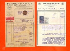 SAINT-ETIENNE (42) MANUFRANCE / FACTURE MACHINE A COUDRE " OMNIA " 1954