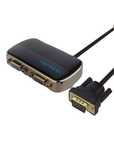 Vention VGA Splitter 1 in 2 out VGA New sealed in plastic splitter Box Damaged - Picture 2 of 4