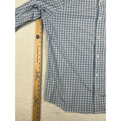 Camisa Mizzen and Main Para Hombre XL Ajuste Estándar Colección Sotavento Cuadros Azul Elastizada - Imagen 10 de 13