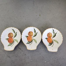 Evesham Gold By Royal Worcester 4 7/8" Shell Shaped Dish Set Of 3 England...