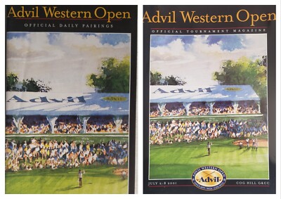 2001 Western Open PGA Golf Program & Pairings Guide Cog Hill Scott Hoch
