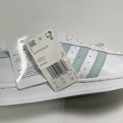 Adidas Superstar Women Shoes 6 Footwear White-Ash Green-Silver Metallic  B41509 | eBay