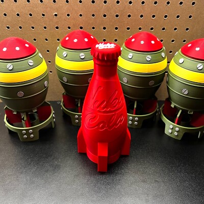 Fallout Nuke Cola Bottle And Cap, Collectibles Merchandise Props, New Vegas, 4