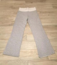 VTG GREY FLEECE PANTS L Bootleg Sweatpants Leggings ATHLETIC CASUAL PANTS