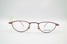 Vintage Calvin Klein 247 Red Brown Oval Glasses Eyeglass Frame NOS