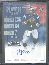 2016 Panin Contenders Football Foil Rookie Autograph Jacoby Brissett 135 of 199