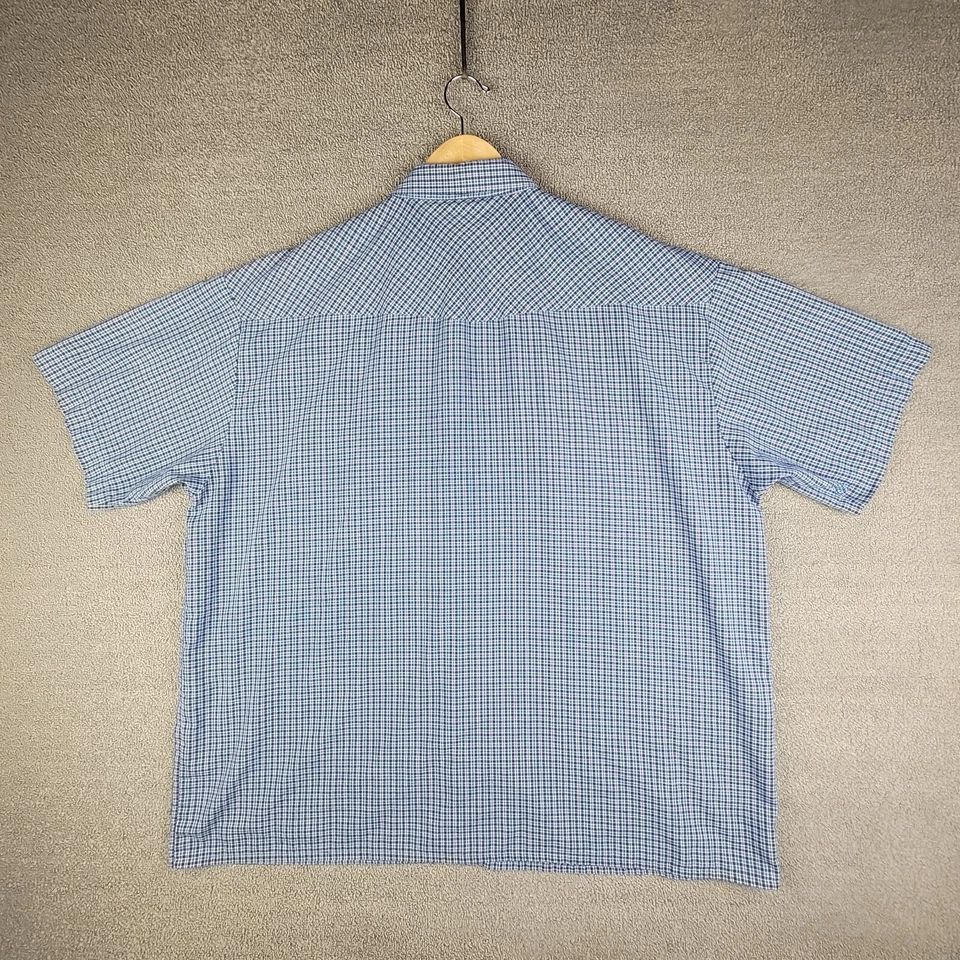 Рубашка мужская Outlaw 2X большая ковбойская вестерн жемчуг застежка легкая летняя клетчатая - Изображение 3 из 4