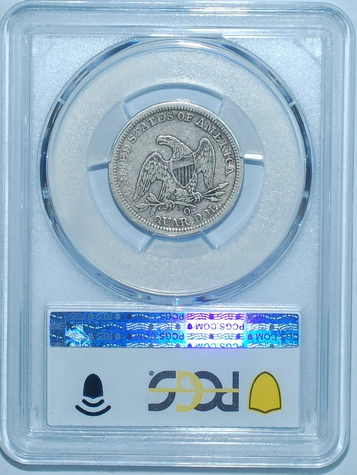 1844 O PCGS VF25 Seated Liberty Quarter - Image 3 of 3