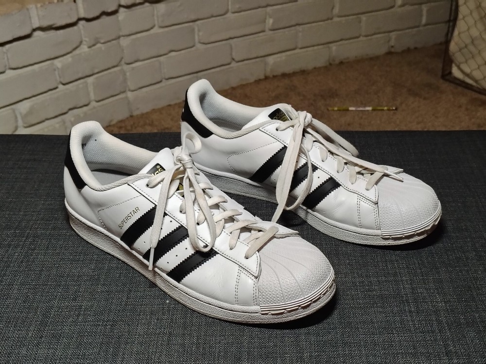 Adidas Superstar Black & White Sneakers Men's Size 11