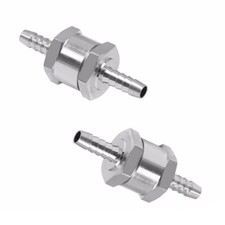 2 Pcs 8mm 5/16" Fuel Non-Return One Way Check Valve Petrol Diesel Oil Aluminum