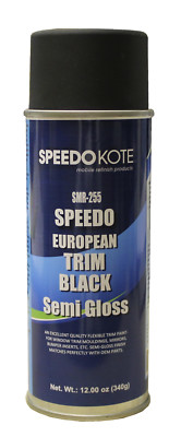 European Trim Black Semi Gloss, Automotive Grade, 12 oz. Aerosol can, SMR-255