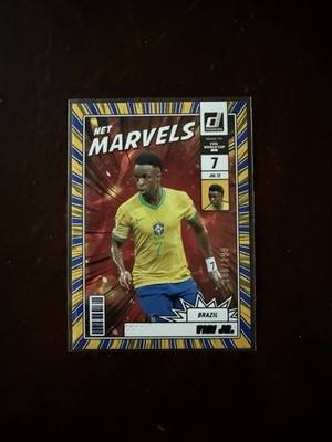 Panini 2025-26 Donruss FIFA Net Marvels Vini Jr. Brazil Blue #/199