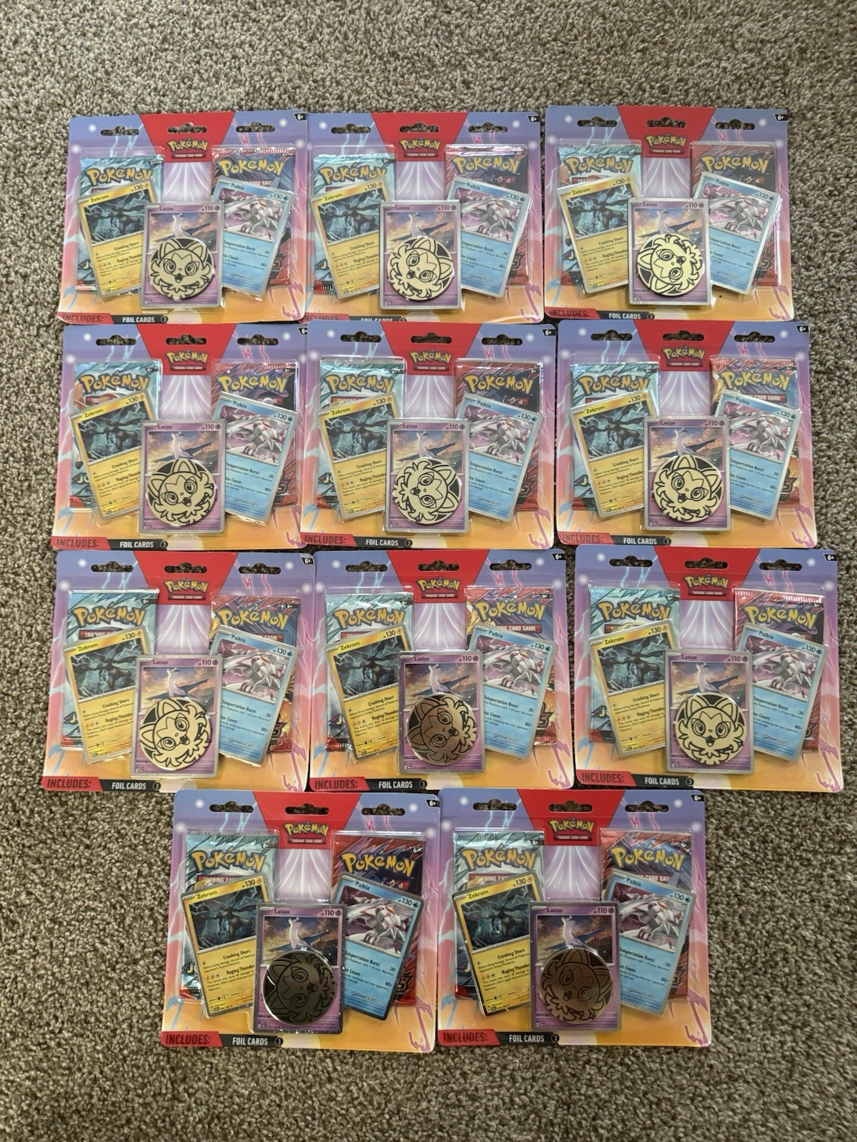 Rare Pokemon Latios Zekrom Palkia Enhanced 2-Pack Blister Lot Of 11 Sealed