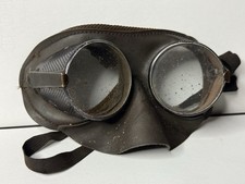 Antique Welding Glasses Steam Punk Willson Leather Metal Halloween