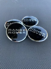 Land / Range Rover 4 X BLACK 63mm Wheel Center Caps HSE Land Rover