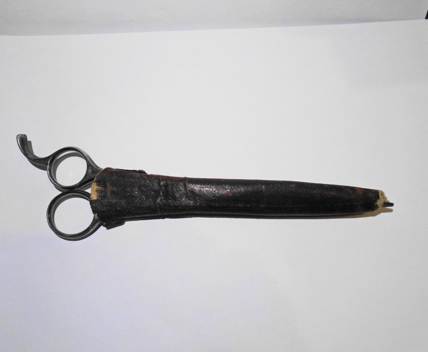 Vintage 8" Wester Bros Fraternity Barber Scissors Germany with Leather Sheath