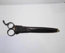 Vintage 8" Wester Bros Fraternity Barber Scissors Germany with Leather Sheath
