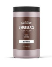 Underglaze, Brown, 16 oz Jar, Made in USA, Lead-Free Color Glaze for Pottery ...