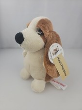 5" Aurora Hush Puppy Basset Hound Plush Stuffed Animal Dog Brown  White