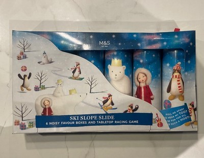 M&S Ski Slope Slide - 6 Noisy Favour Boxes And Tabletop Racing Game - New - Rare