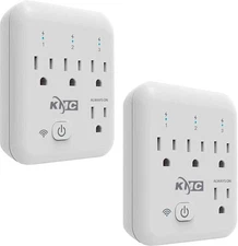 Smart Tap 2-Pack, 4-Outlet Smart Plug WiFi Outlet Wall Tap, Energy Monitoring